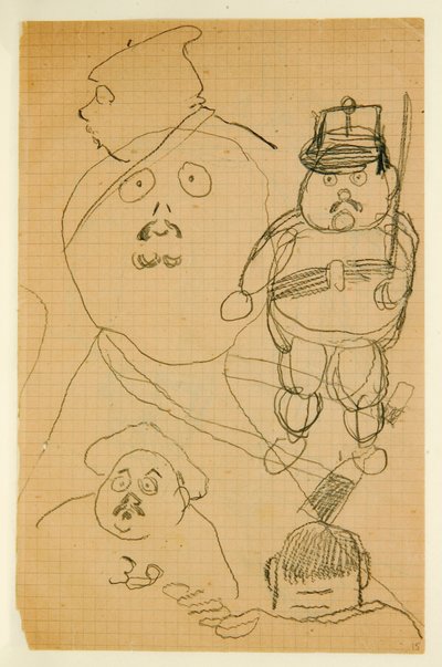 Dibujo de un álbum de dibujos producidos para el joven Jacques Bousquet, 1889-90 de Paul Gauguin