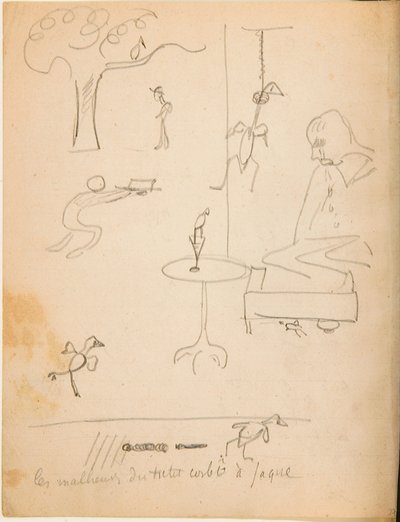 Dibujo de un álbum de dibujos producidos para el joven Jacques Bousquet, 1889-90 de Paul Gauguin