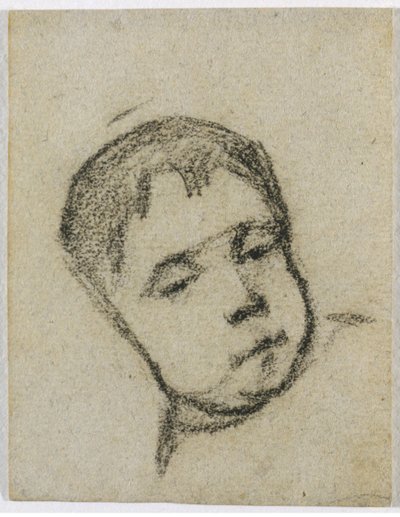 Emil Gauguin de niño, cabeza en una almohada, c. 1875-1876 de Paul Gauguin