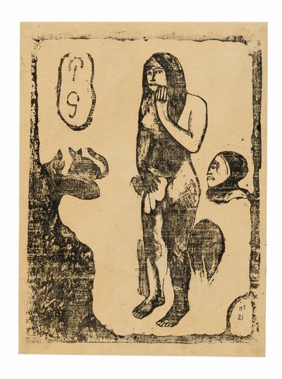 Eva, de la serie de grabados tardíos en madera de Paul Gauguin