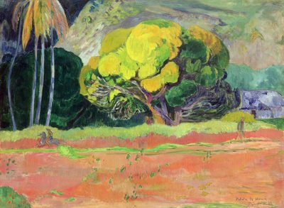 Fatata te Moua (Al pie de la montaña) de Paul Gauguin