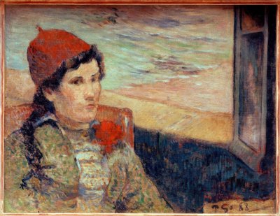 Mujer frente a una ventana abierta, llamada La novia de Paul Gauguin