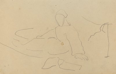 Figura sentada en el suelo [recto] de Paul Gauguin