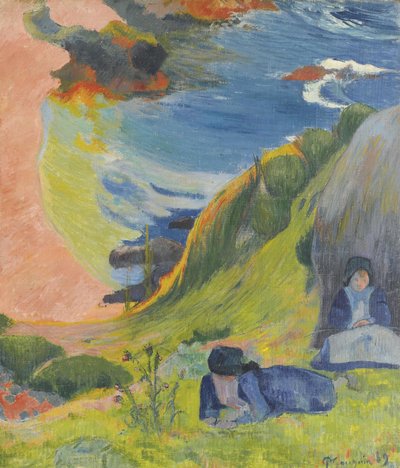 En francés:  Au-dessus de la mer Sobre el mar de Paul Gauguin