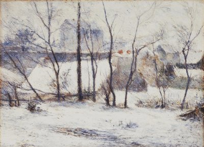 Francés: La Neige à Vaugirard II, ou Jardin sous la neige I Jardín bajo la nieve de Paul Gauguin
