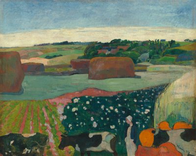 Pajares en Bretaña, 1890 de Paul Gauguin