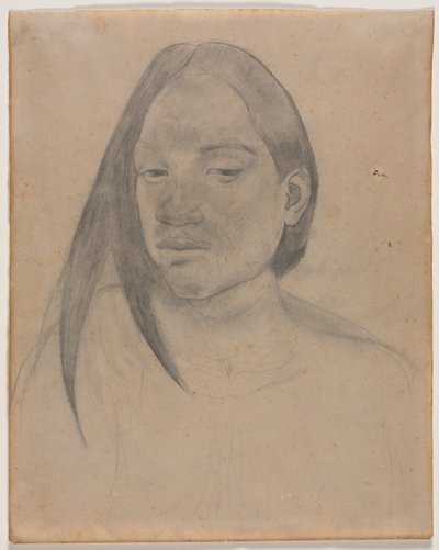 Cabeza de una Mujer Tahitiana de Paul Gauguin