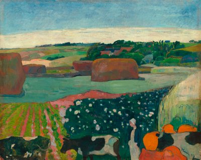 Montón de heno en Bretaña de Paul Gauguin