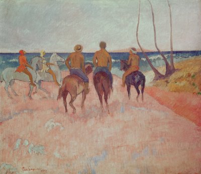 Jinete en la Playa (Hiva Hoa) de Paul Gauguin
