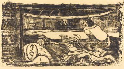 Interior de una cabaña Interieur de case, en o después de 1895 de Paul Gauguin