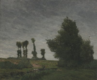 Paisaje con álamos (óleo sobre lienzo) de Paul Gauguin