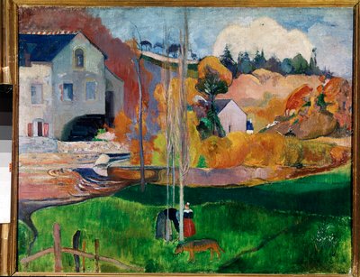 Paisaje en Bretaña, el molino David de Paul Gauguin