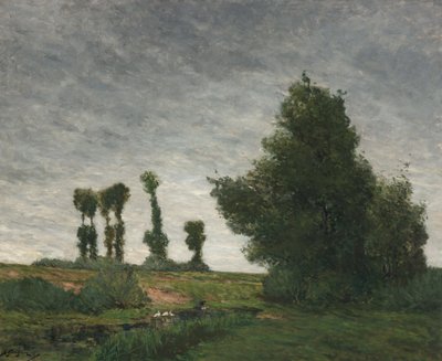 Paisaje con álamos de Paul Gauguin