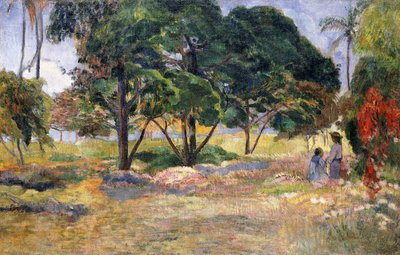 Paisaje con tres árboles de Paul Gauguin