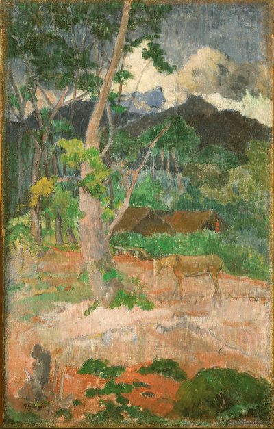 Paisaje con un caballo de Paul Gauguin