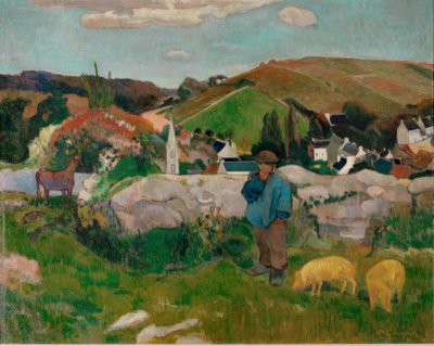 Paisaje en Bretaña de Paul Gauguin
