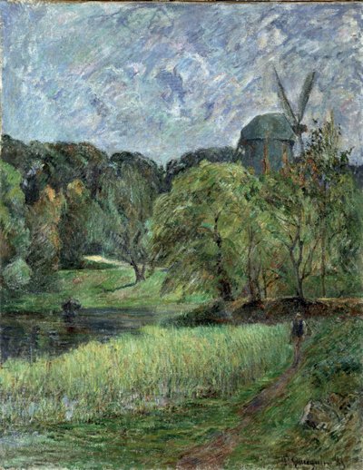 El Molino de la Reina en el parque Østervold, 1885 de Paul Gauguin