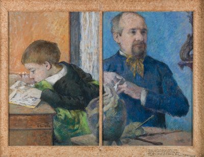 El escultor Aubé y su hijo, Emile de Paul Gauguin