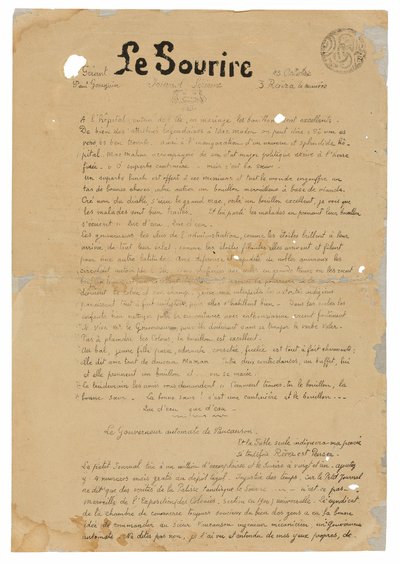 Le sourire: Journal sérieux, 13 de octubre de 1899 de Paul Gauguin