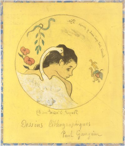 Leda Diseño para un Plato: Vergüenza para aquellos que piensan mal Honi Soit Qui Mal y Pense..., 1889 de Paul Gauguin