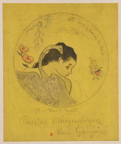 Léda: Entwurf für einen Teller de Paul Gauguin