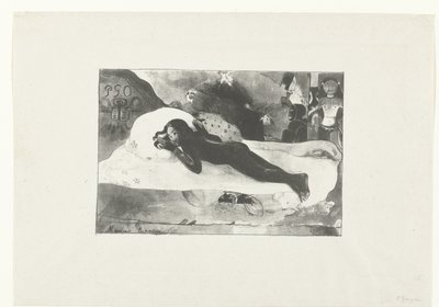 Niña acostada y espíritus de difuntos
Visto por los espíritus de los difuntos
Manao tupapau (título en el objeto) de Paul Gauguin