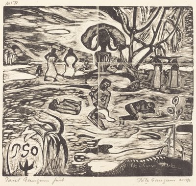 Mahana Atua (La comida de los dioses) de Paul Gauguin