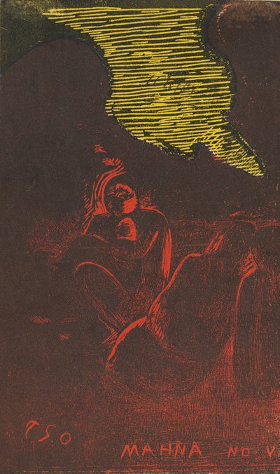 Mahna no Varua Ino El Demonio Habla [verso], 1894-1895 de Paul Gauguin