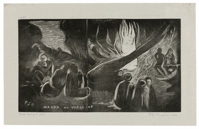 Mahna no varua ino (El diablo habla), de la suite Noa Noa de Paul Gauguin