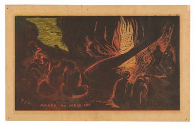 Mahna no varua ino (El diablo habla), de la suite Noa Noa de Paul Gauguin