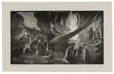 Mahna no varua ino (El diablo habla), de la Suite Noa Noa de Paul Gauguin