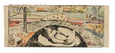 Manao tupapau (Ella piensa en el fantasma o el fantasma piensa en ella) de Paul Gauguin
