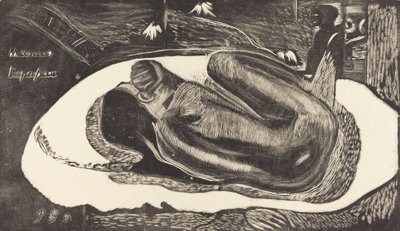 Manoa Tupapau Ella es perseguida por un espíritu, 1894-1895 de Paul Gauguin