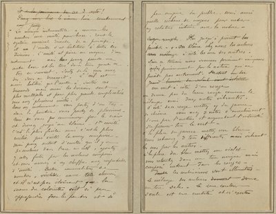 Páginas de Manuscrito [recto] de Paul Gauguin