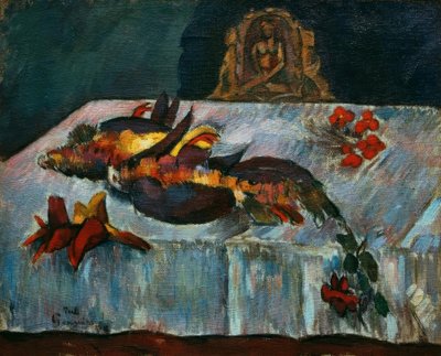 Naturaleza muerta con aves exóticas de Paul Gauguin