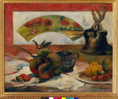 Naturaleza muerta con abanico de Paul Gauguin
