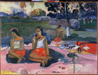 ""Nave Nave Moe"" (La primavera sagrada: dulces sueños) Pintura de Paul Gauguin (1848-1903) (Postimpresionismo) 1894 Dim. 73x98 cm San Petersburgo, museo del Hermitage de Paul Gauguin