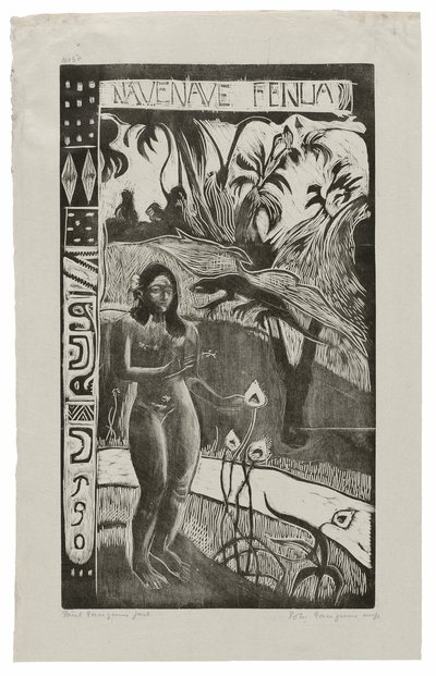 Nave nave fenua (Tierra encantadora), de la Suite Noa Noa de Paul Gauguin