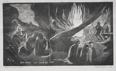 Noa Noa, El diablo habla Mahna No Varua Ino, 1893-94 de Paul Gauguin