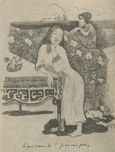 De qué estás pensando no lo sé, 1936 de Paul Gauguin