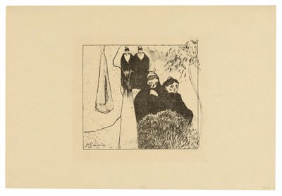 Mujeres mayores de Arles, de la Suite Volpini de Paul Gauguin