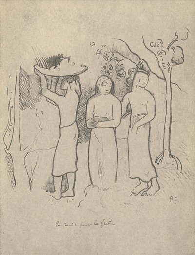 En camino a la fiesta de Paul Gauguin