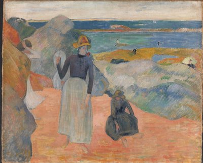 En la playa, 1889 de Paul Gauguin