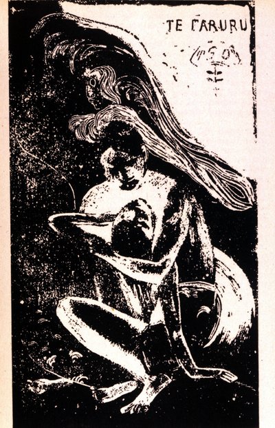 Paul Gauguin "Te Faruru" (hacen el amor). Xilografía del período tahitiano de Paul Gauguin (1848 - 1903). 1891 - 1897. de Paul Gauguin