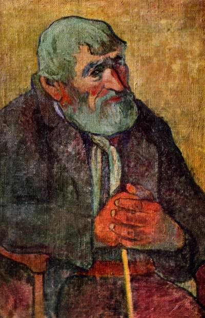 Retrato de un anciano con un bastón, 1889-1890, 1939 de Paul Gauguin