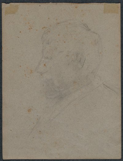 Busto de perfil de un hombre (verso), 1870s de Paul Gauguin