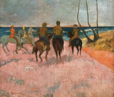 Jinete en la playa de Paul Gauguin