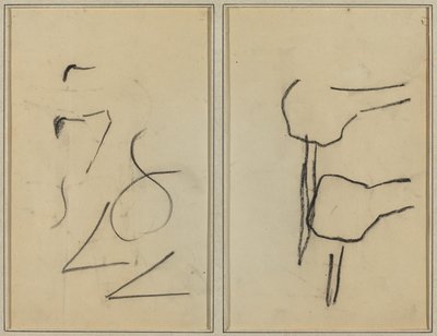 Garabatos; Dos Formas [verso] de Paul Gauguin