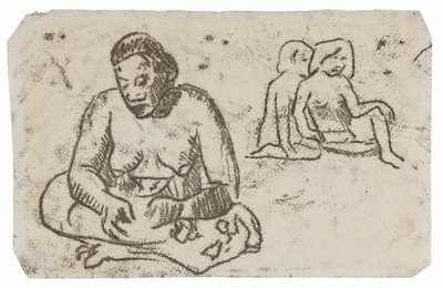 Mujer Sentada (relacionado con la pintura Hermana de la Caridad) de Paul Gauguin