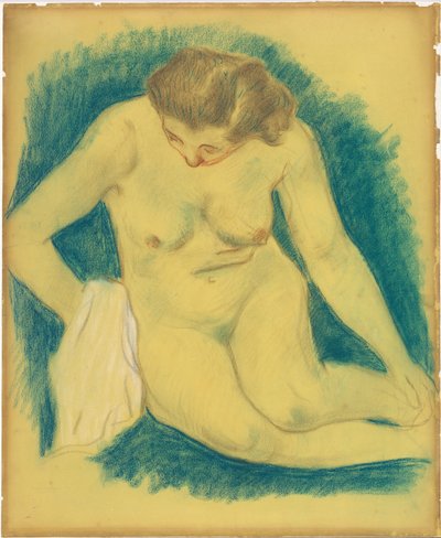 Desnudo sentado visto desde arriba de Paul Gauguin